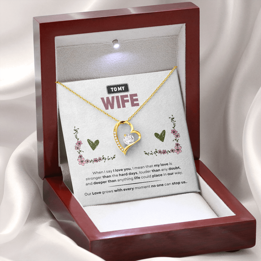 To My Wife | Love Is Stronger Than Anything | Forever Love Necklace