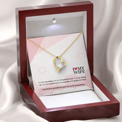 To My Wife | My Heart, My Strength, My Forever | Forever Love Necklace