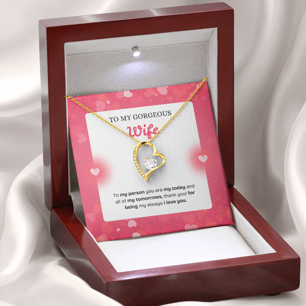 To My Wife | Thank You for Being My Forever | Forever Love Necklace