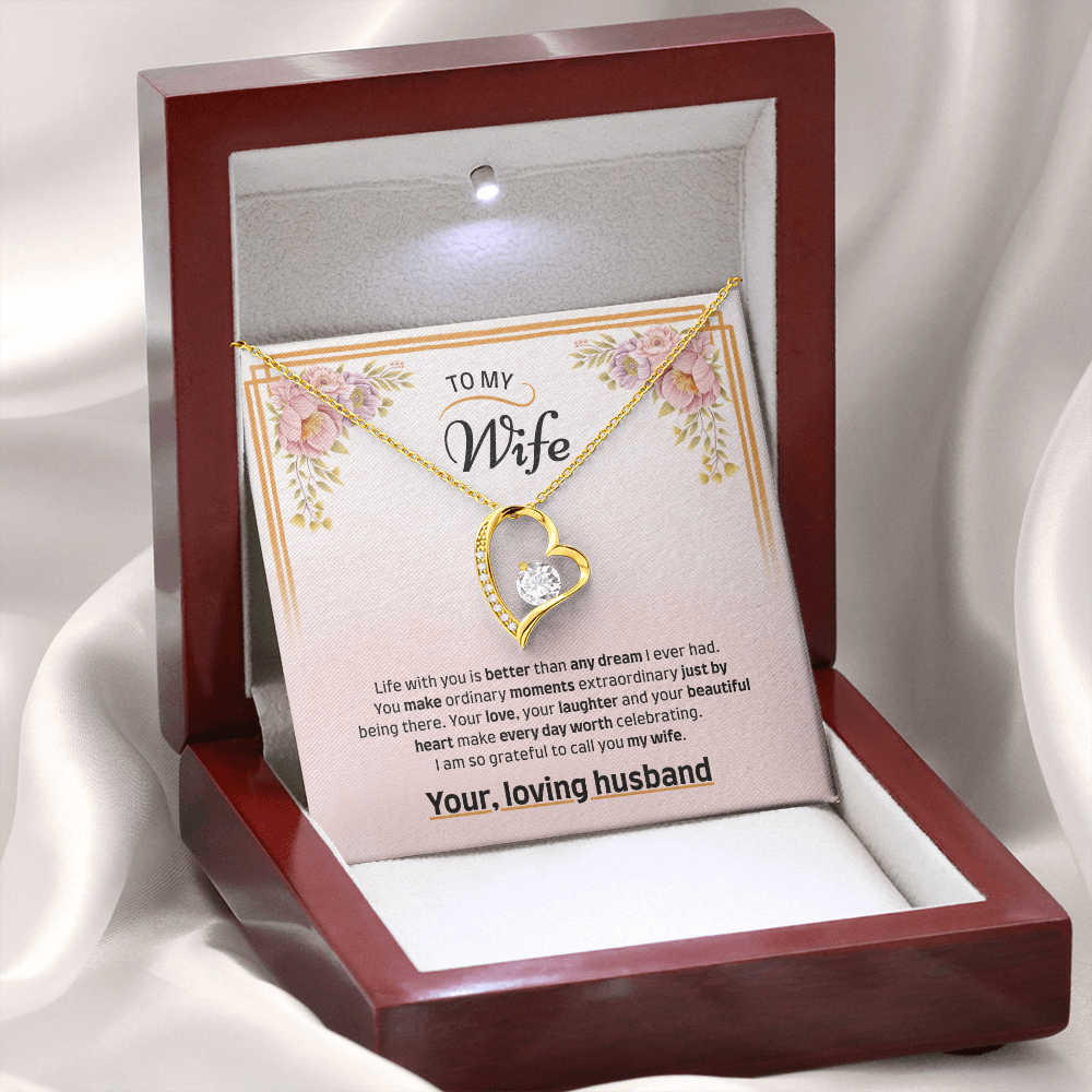 To My Wife | Grateful to Call You Mine | Forever Love Necklace
