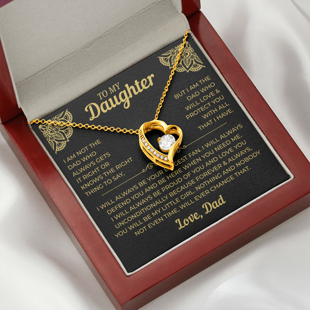 To My Daughter | Forever My Little Girl | Forever Love Necklace
