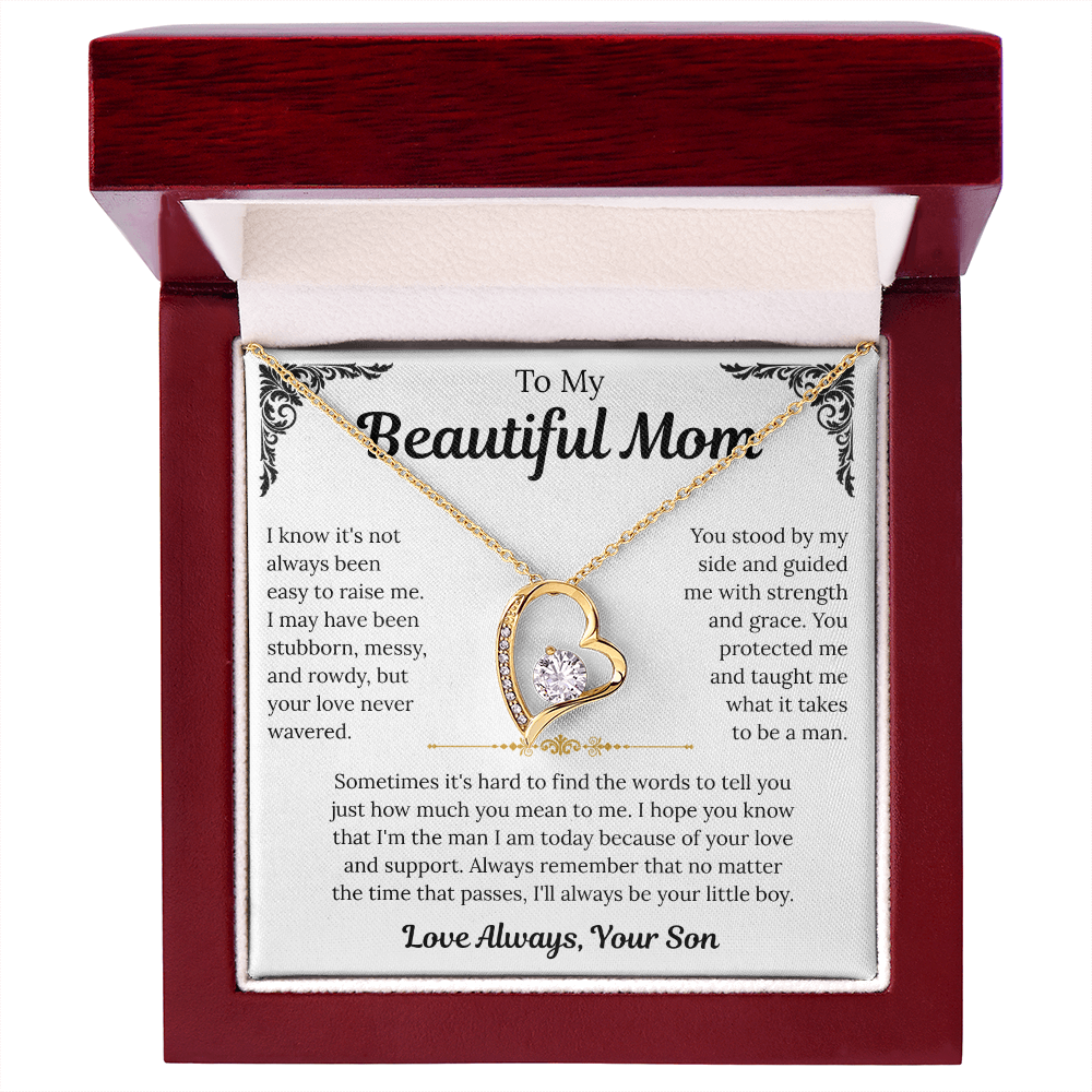 To My Beautiful Mom | Endless Love Always | Forever Love Necklace
