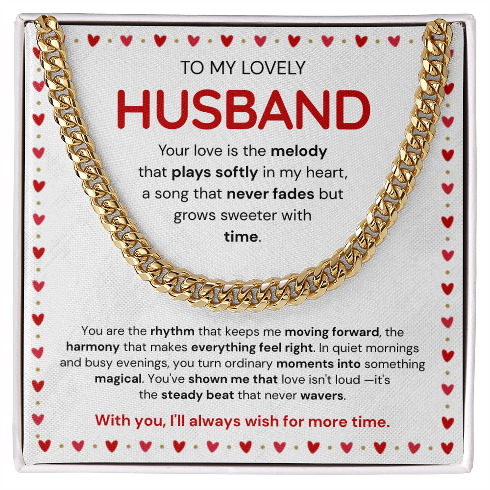To My Husband | My Sweetest Moment | Cuban Link Chain