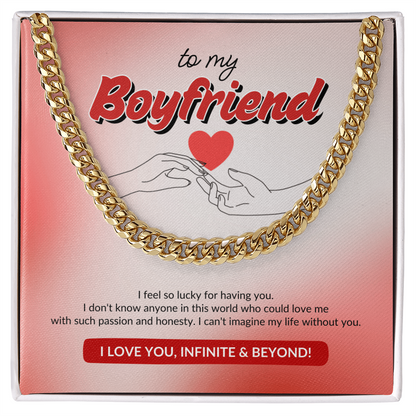 To My Boyfriend | Lucky to Have You | Cuban Link Chain