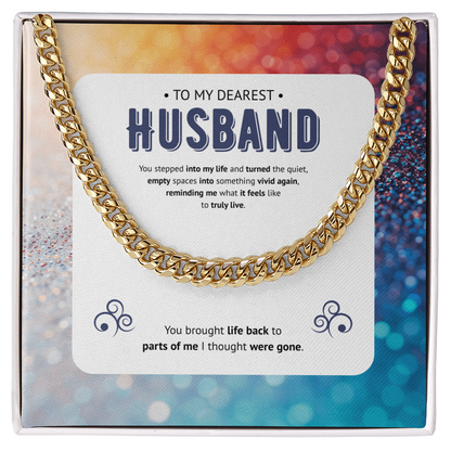 To My Husband | My Vivid Awakening | Cuban Link Chain