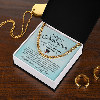Happy Graduation – Proud of Your Accomplishments – Cuban Link Chain