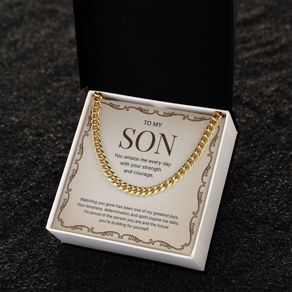 To My Son | Proud of Who You Are | Cuban Link Chain