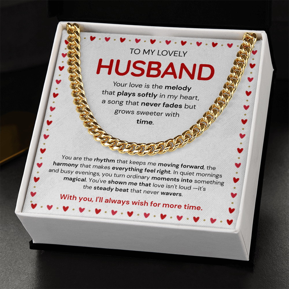 To My Husband | My Sweetest Moment | Cuban Link Chain