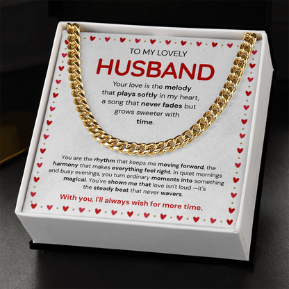 To My Husband | My Sweetest Moment | Cuban Link Chain
