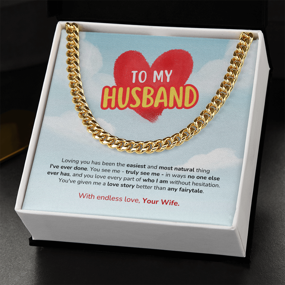 To My Husband | Better Than Any Fairytale | Cuban Link Chain