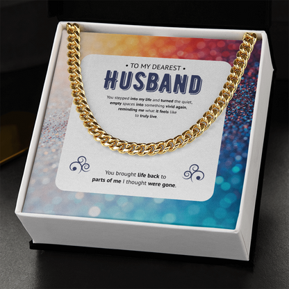 To My Husband | My Vivid Awakening | Cuban Link Chain