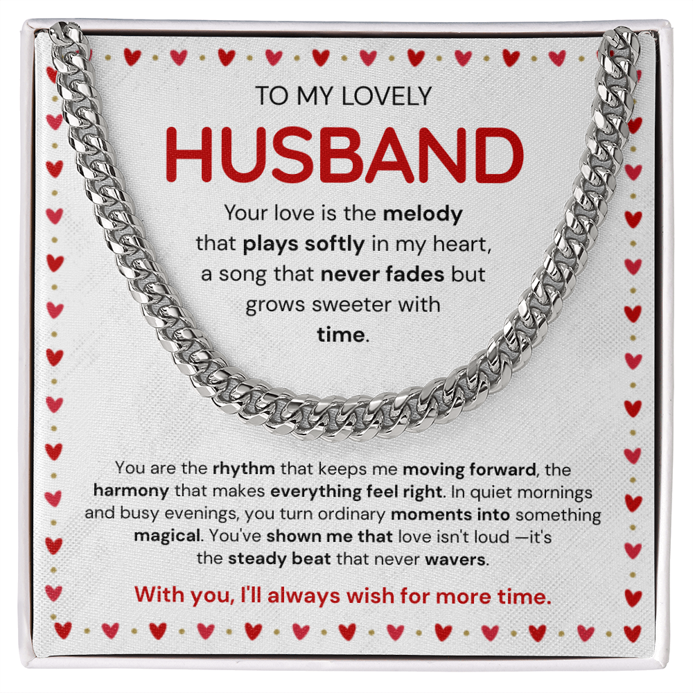 To My Husband | My Sweetest Moment | Cuban Link Chain