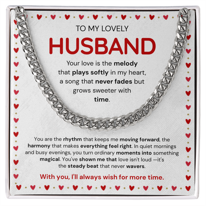 To My Husband | My Sweetest Moment | Cuban Link Chain