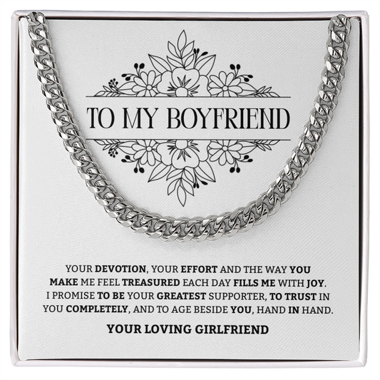 To My Boyfriend | Trusting You Completely | Cuban Link Chain