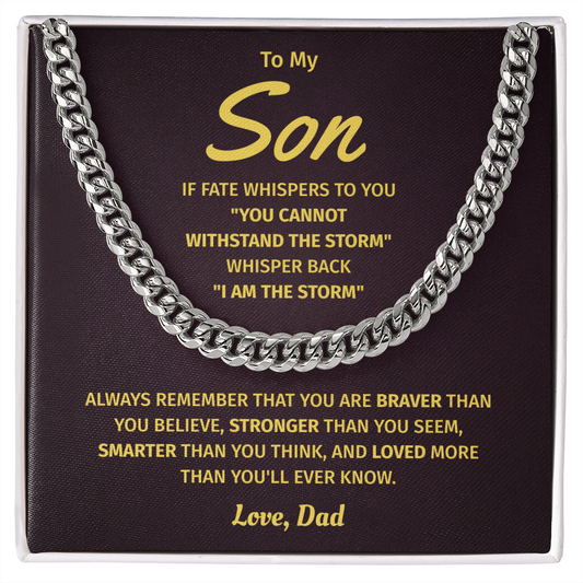 To My Son – Smarter Than You Think – Cuban Link Chain