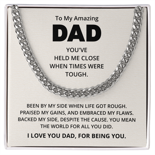 To My Dad – You Mean the World – Cuban Link Chain