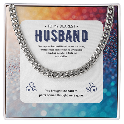 To My Husband | My Vivid Awakening | Cuban Link Chain