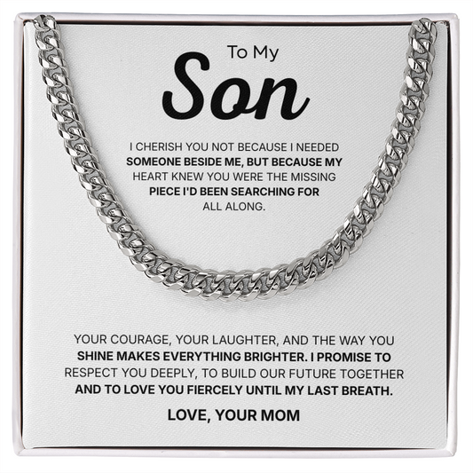 To My Son | You Make Me Proud Always | Cuban Link Chain