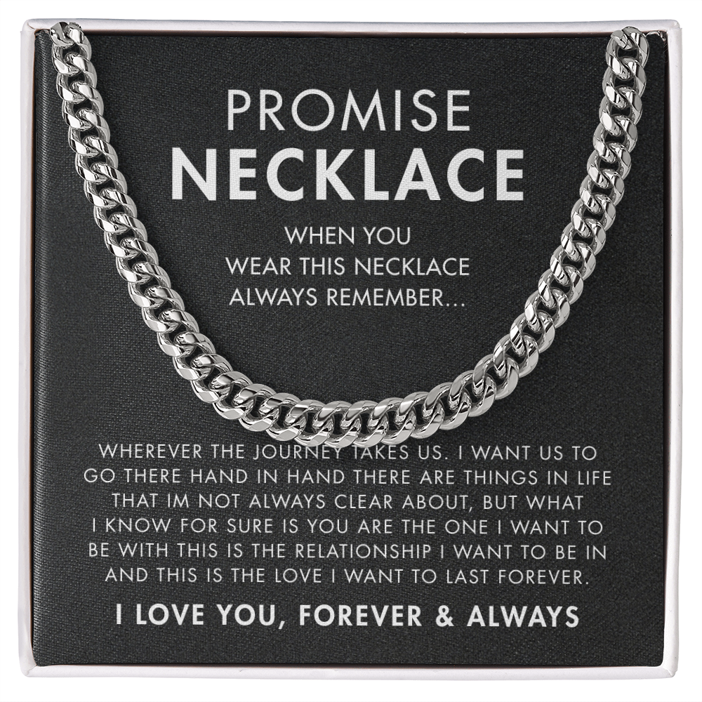 Promise Necklace – Forever & Always – Cuban Link Chain
