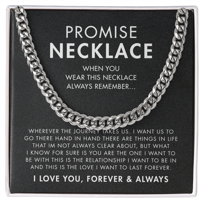 Promise Necklace – Forever & Always – Cuban Link Chain