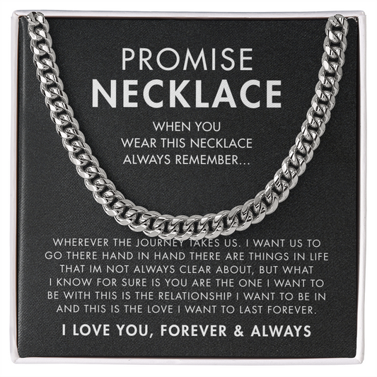 Promise Necklace – Forever & Always – Cuban Link Chain