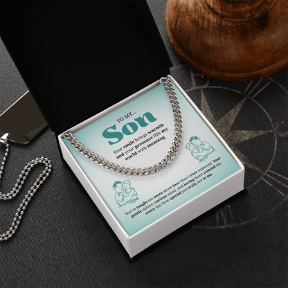 To My Son | You Are Truly Special to Me | Cuban Link Chain