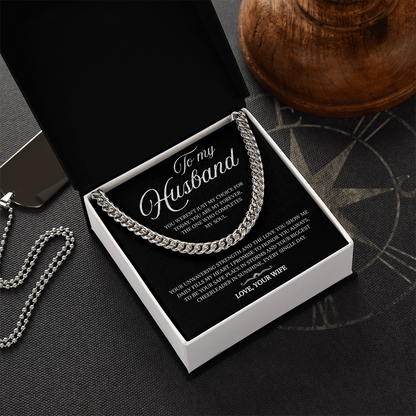 To My Husband | My Forever and My Strength | Cuban Link Chain