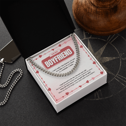 To My Boyfriend | Your Smile Makes Days Brighter | Cuban Link Chain