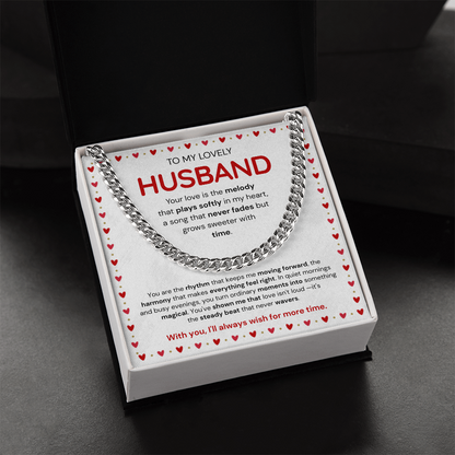 To My Husband | My Sweetest Moment | Cuban Link Chain