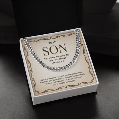 To My Son | Proud of Who You Are | Cuban Link Chain