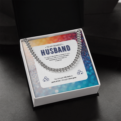 To My Husband | My Vivid Awakening | Cuban Link Chain