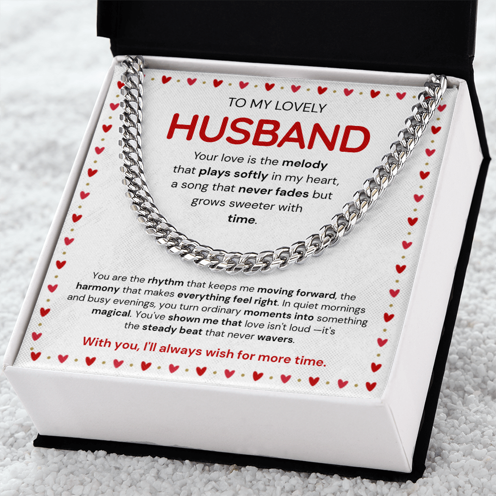To My Husband | My Sweetest Moment | Cuban Link Chain