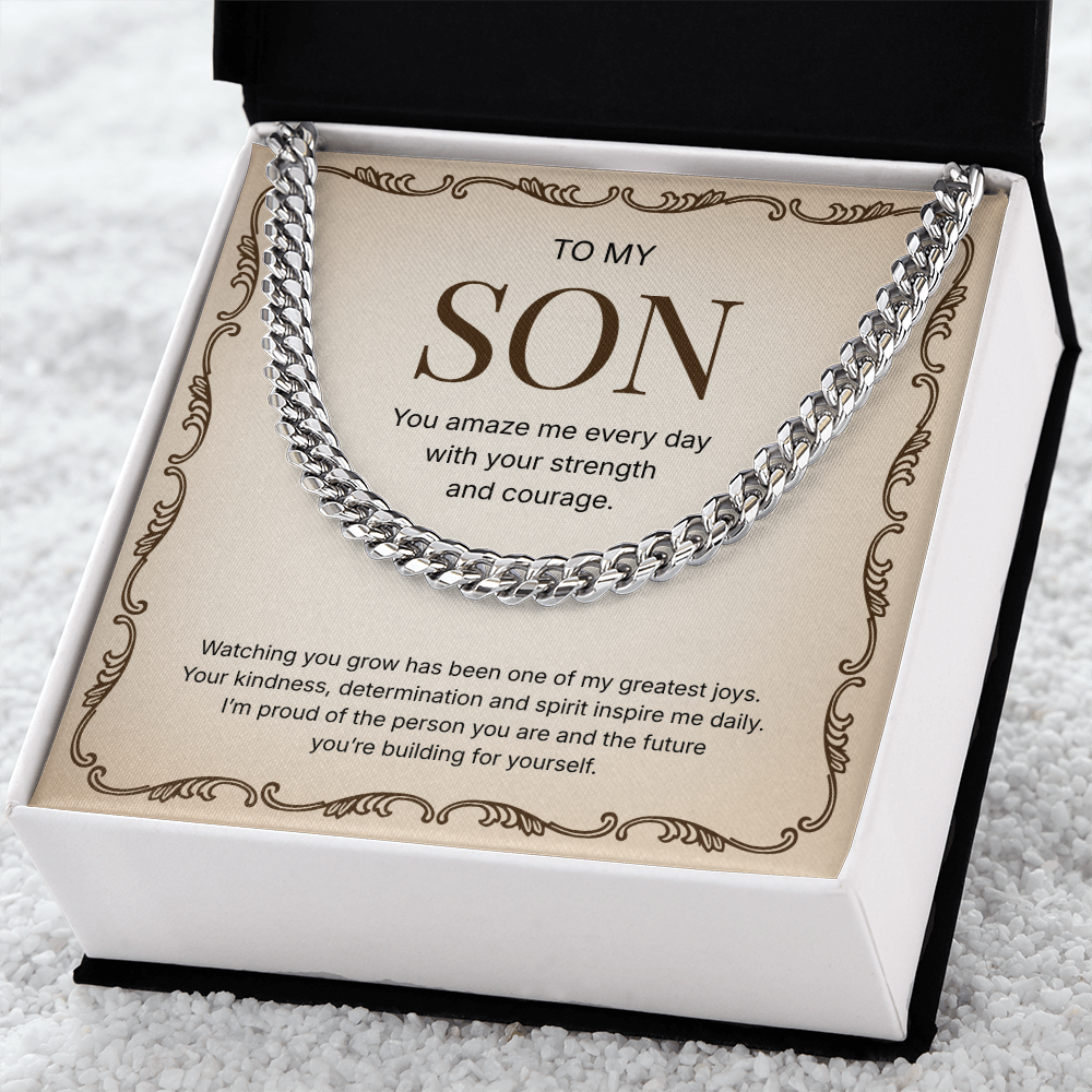 To My Son | Proud of Who You Are | Cuban Link Chain