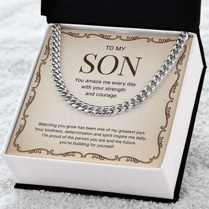 To My Son | Proud of Who You Are | Cuban Link Chain