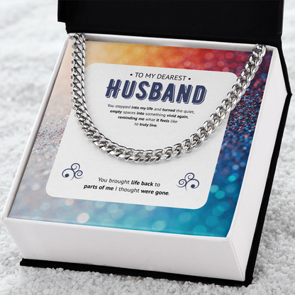To My Husband | My Vivid Awakening | Cuban Link Chain