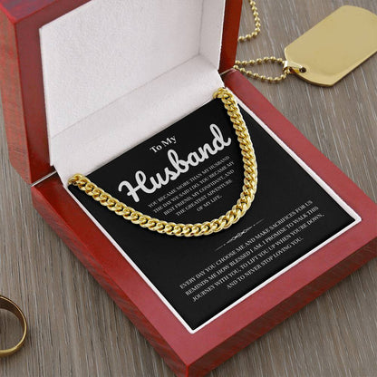 To My Husband | My Partner in Every Moment | Cuban Link Chain