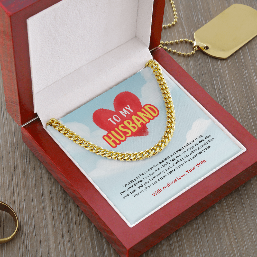 To My Husband | Better Than Any Fairytale | Cuban Link Chain