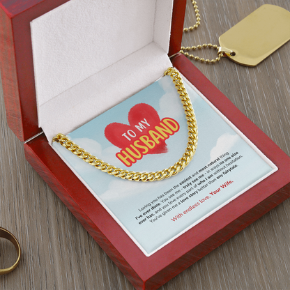 To My Husband | Better Than Any Fairytale | Cuban Link Chain