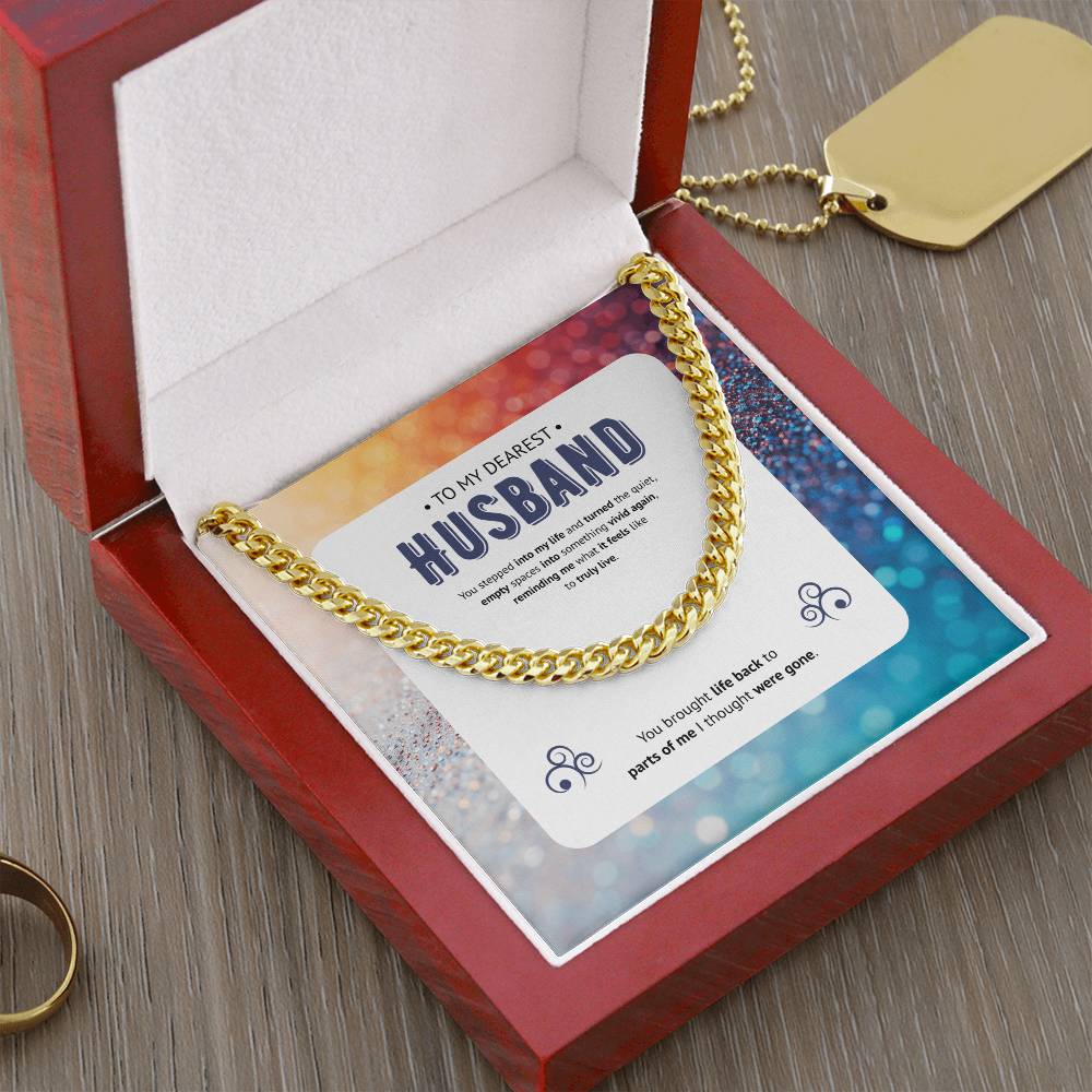 To My Husband | My Vivid Awakening | Cuban Link Chain