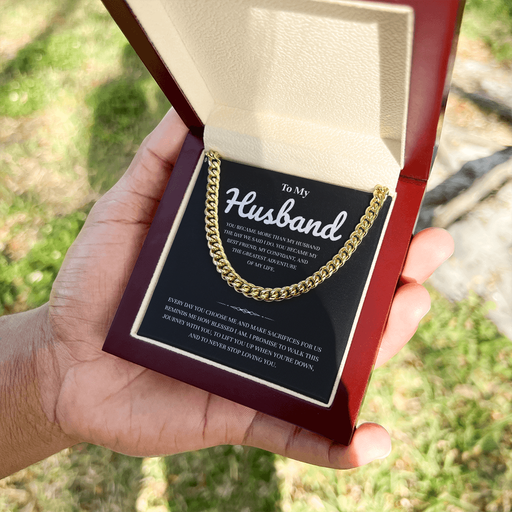 To My Husband | My Partner in Every Moment | Cuban Link Chain