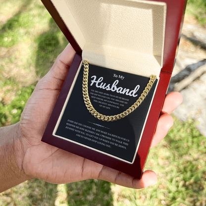 To My Husband | My Partner in Every Moment | Cuban Link Chain