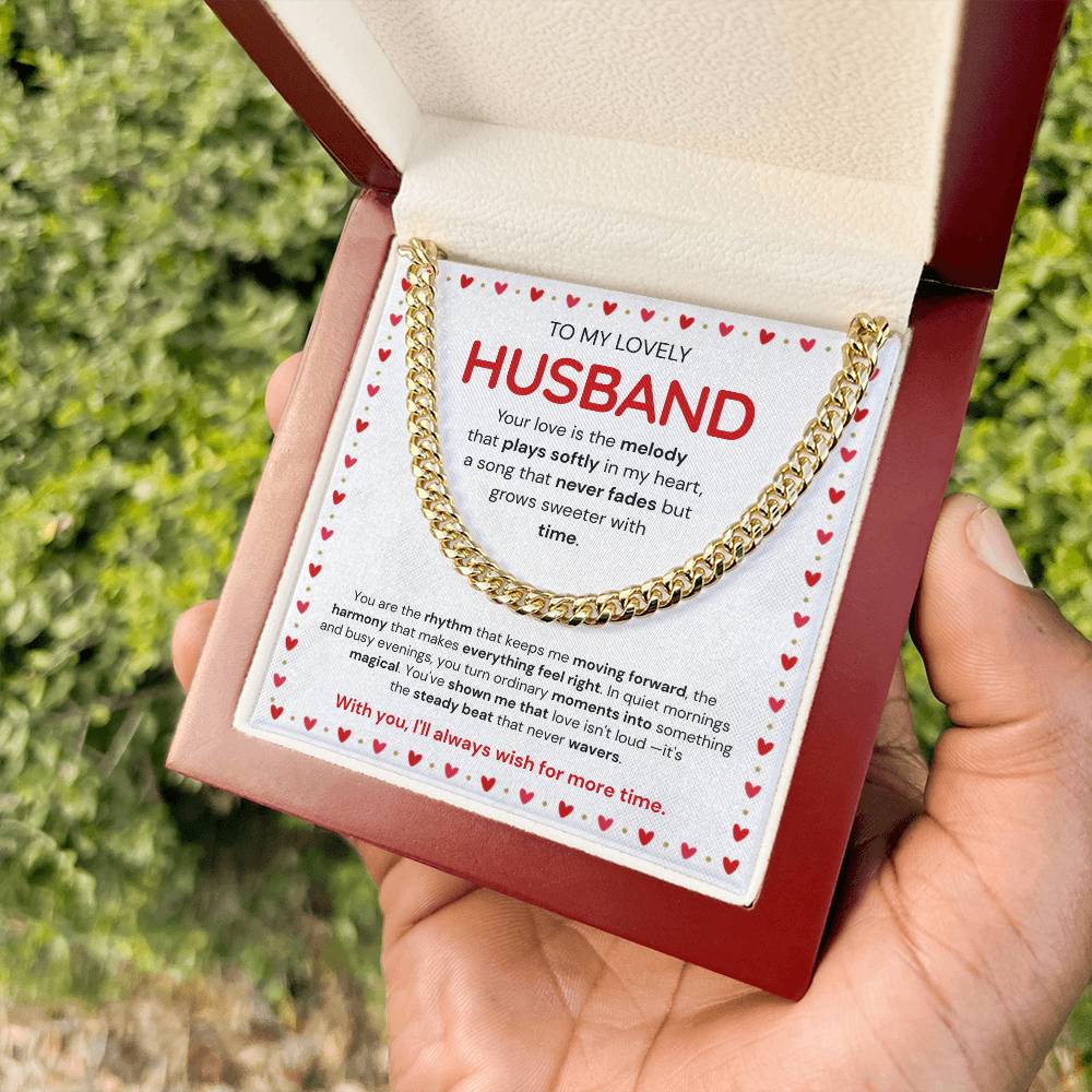 To My Husband | My Sweetest Moment | Cuban Link Chain