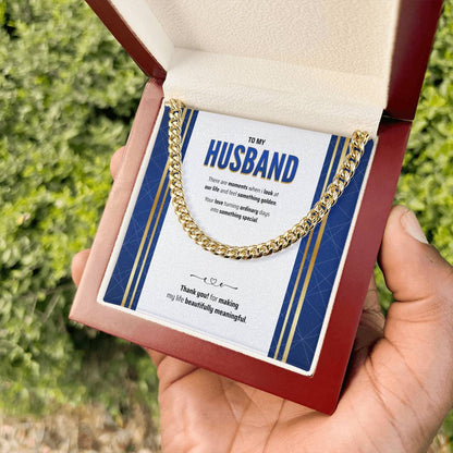 To My Husband | The Golden Part of My Life | Cuban Link Chain