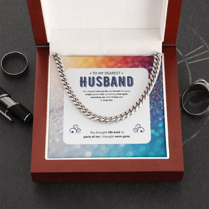 To My Husband | My Vivid Awakening | Cuban Link Chain