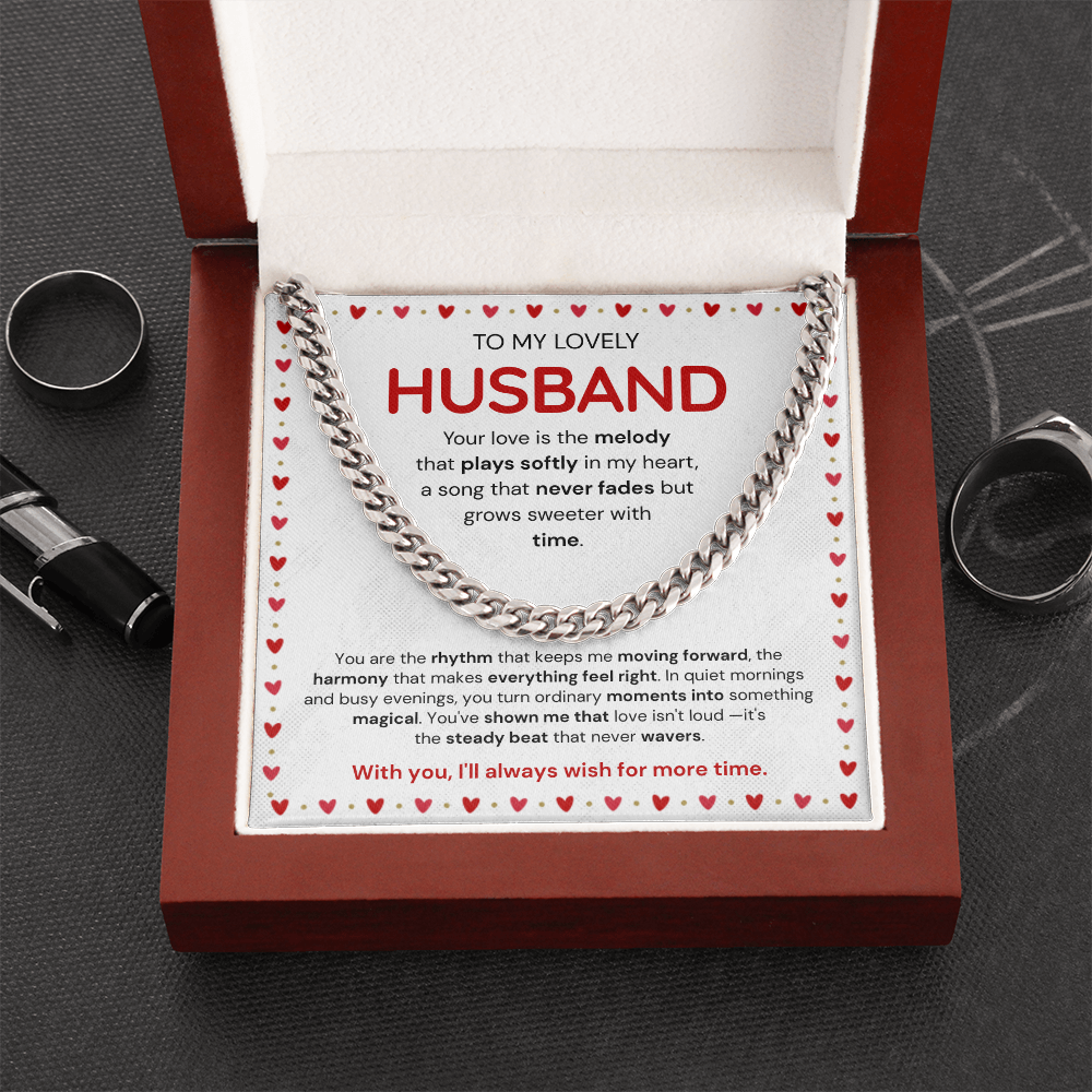 To My Husband | My Sweetest Moment | Cuban Link Chain