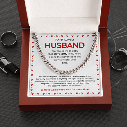 To My Husband | My Sweetest Moment | Cuban Link Chain