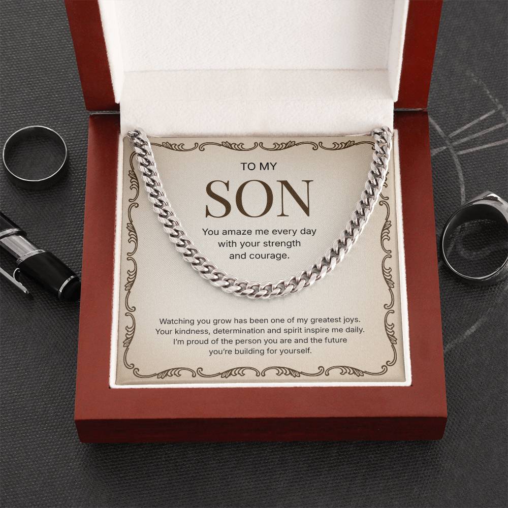 To My Son | Proud of Who You Are | Cuban Link Chain