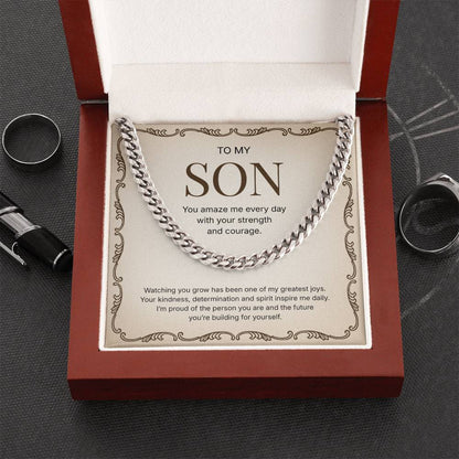 To My Son | Proud of Who You Are | Cuban Link Chain