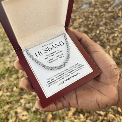To My Husband | Forever By Your Side | Cuban Link Chain