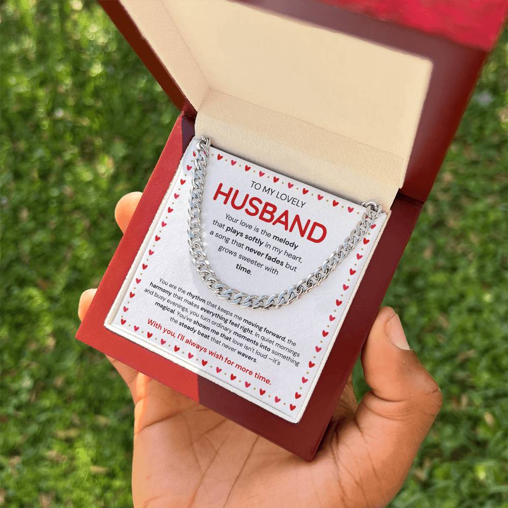 To My Husband | My Sweetest Moment | Cuban Link Chain